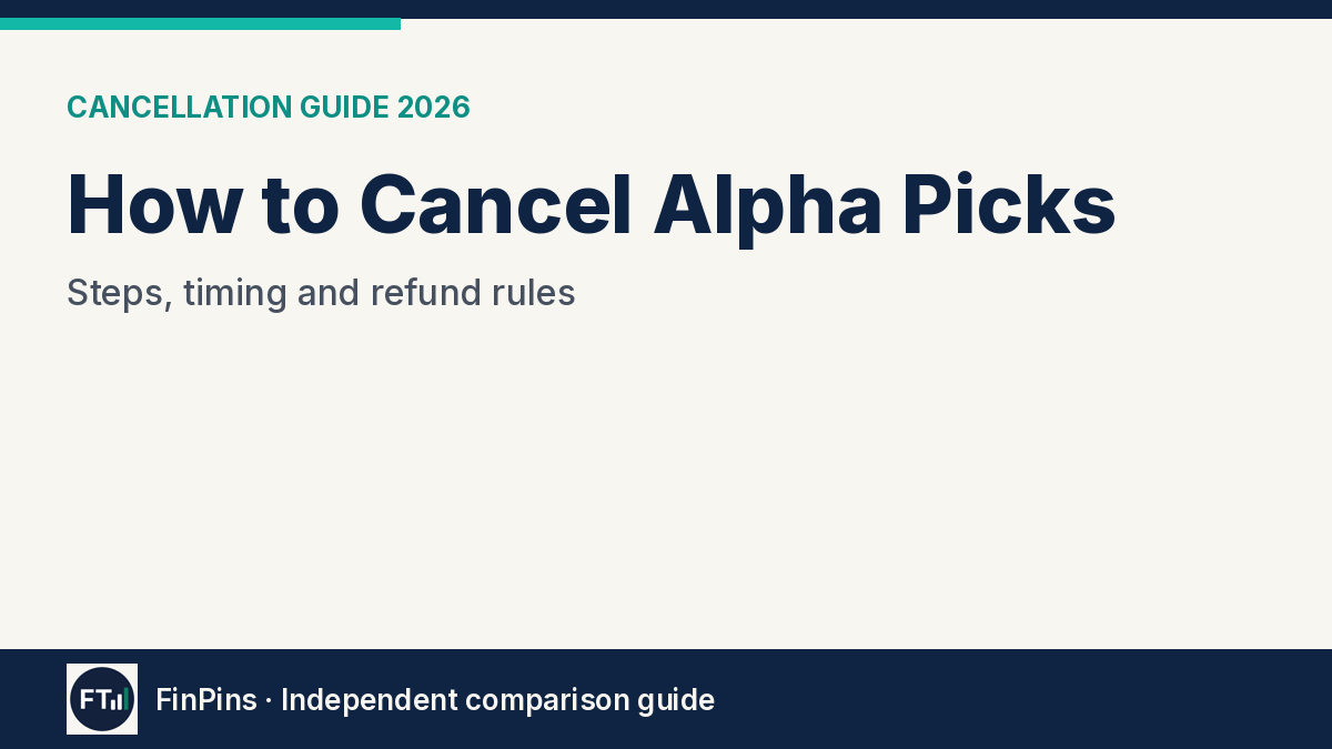 How to Cancel Alpha Picks