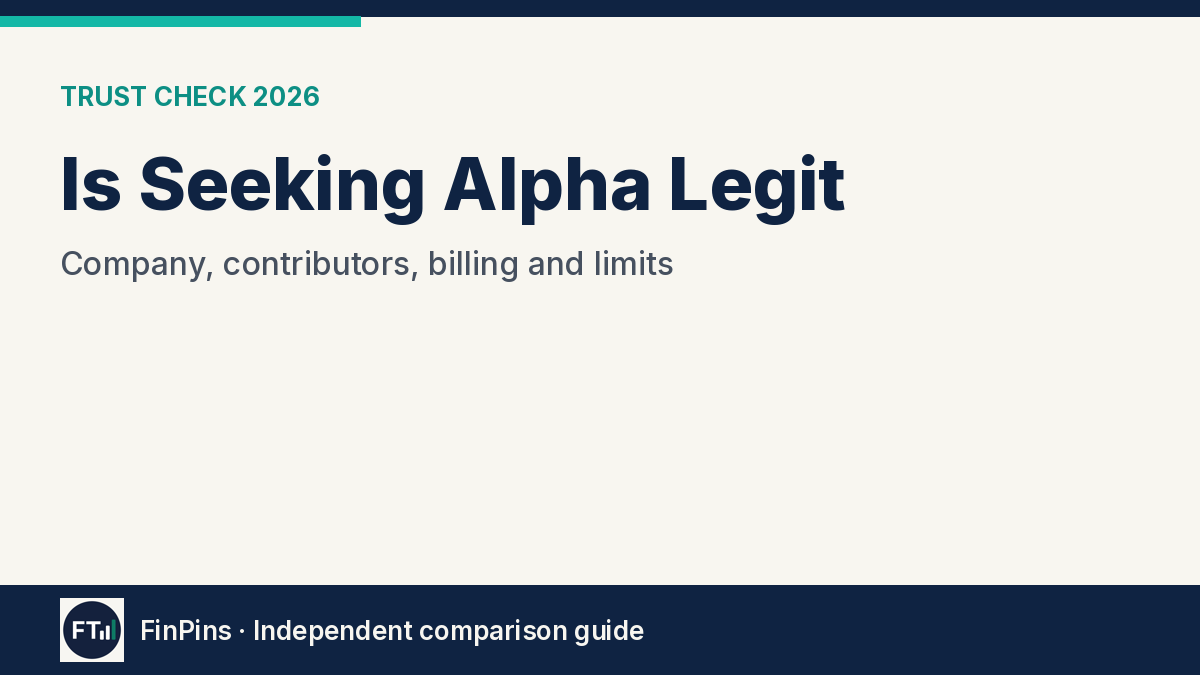Is Seeking Alpha Legit