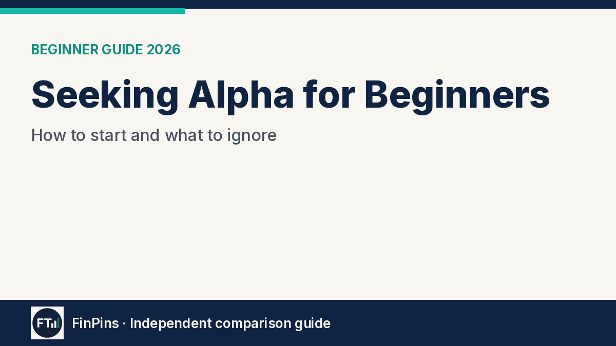 Seeking Alpha for Beginners
