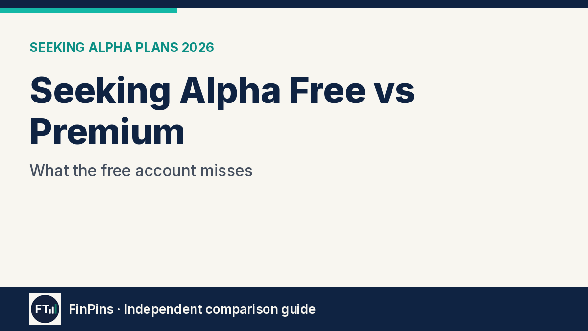 Seeking Alpha Free vs Premium