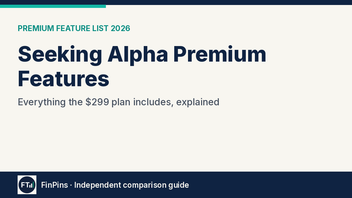 Seeking Alpha Premium Features