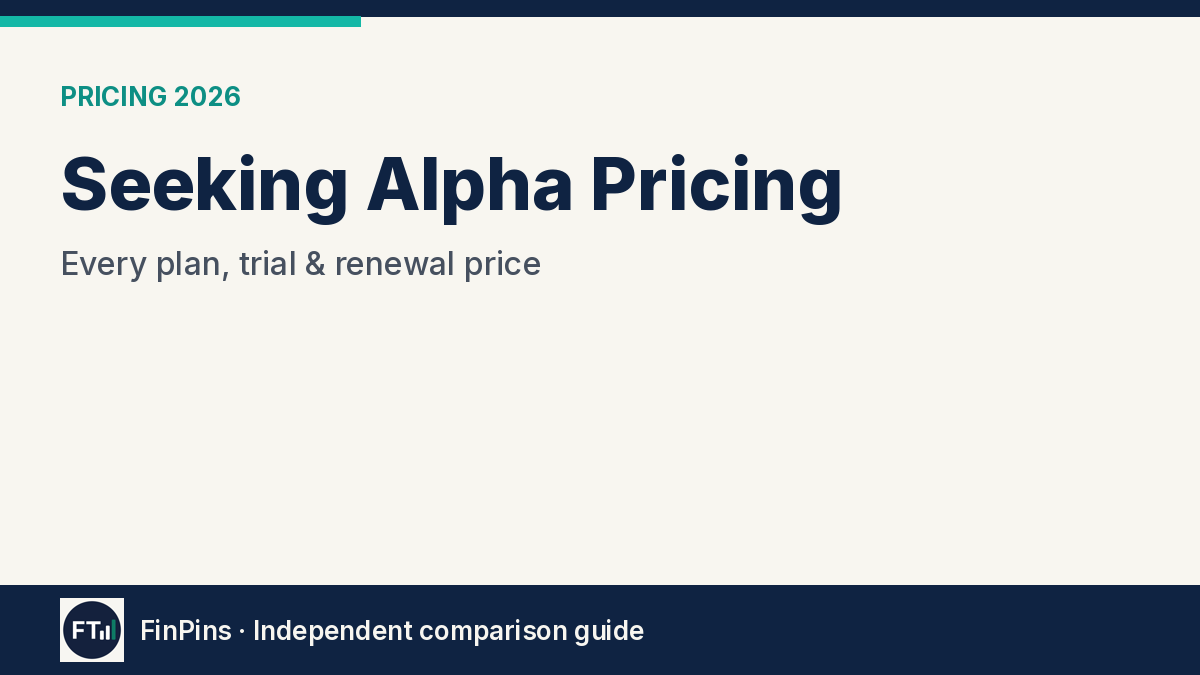 Seeking Alpha Pricing